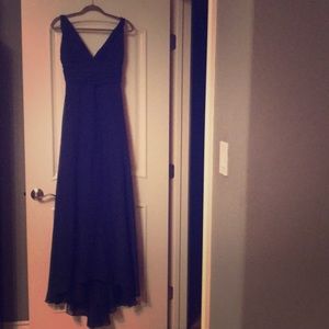 Purple long dress with straps